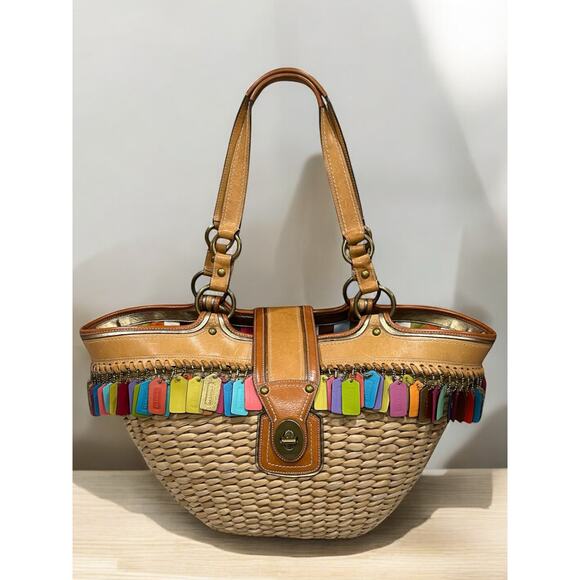 Y2K Coach 10759 Limited Edition Lily Straw Basket Bag - Picture 1 of 15